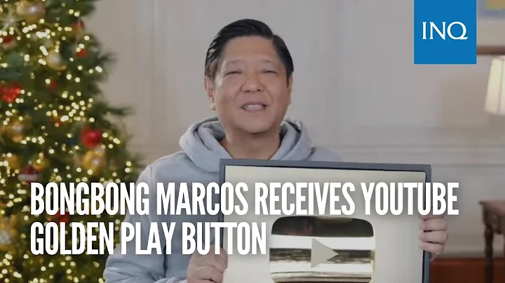Bongbong Marcos receives YouTube Golden Play Button