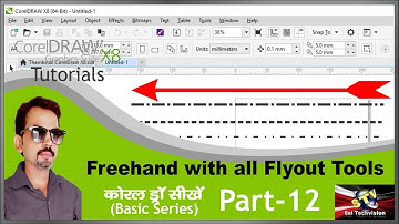 Freehand, 2-Point Line, Bezier, Pen, B-Sline, Polyline, Tools in CorelDraw X8 (Basic Series) Part-12