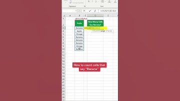 Thumbnail of COUNTIF function in Excel! #excel