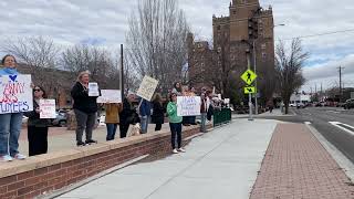 Walla Walla residents gather at USACE, Whitman Mission to protest federal layoffs