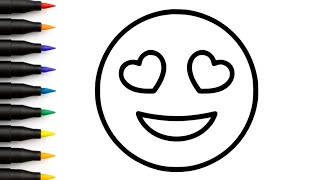 How to Draw Emoji for Kids 😊 | Easy Emoji Drawing | Fun Emoji Art