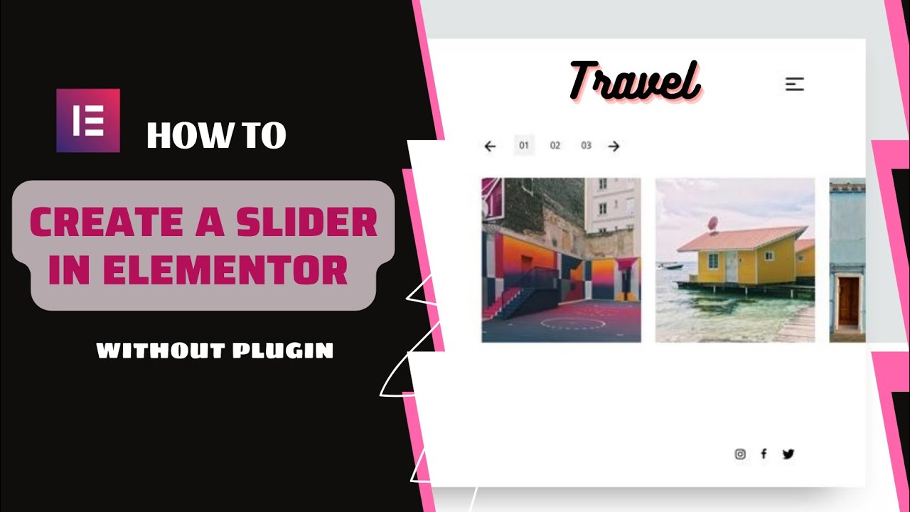 HOW TO CREATE A SLIDE IN ELEMENTOR WITHOUT PLUGIN - YouTube