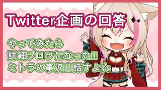 「【自己紹介その2】Twitterでやったハッシュタグ企画の回答をした結果、詳細プロフィールになりました【新人Vtuber】」のサムネイル