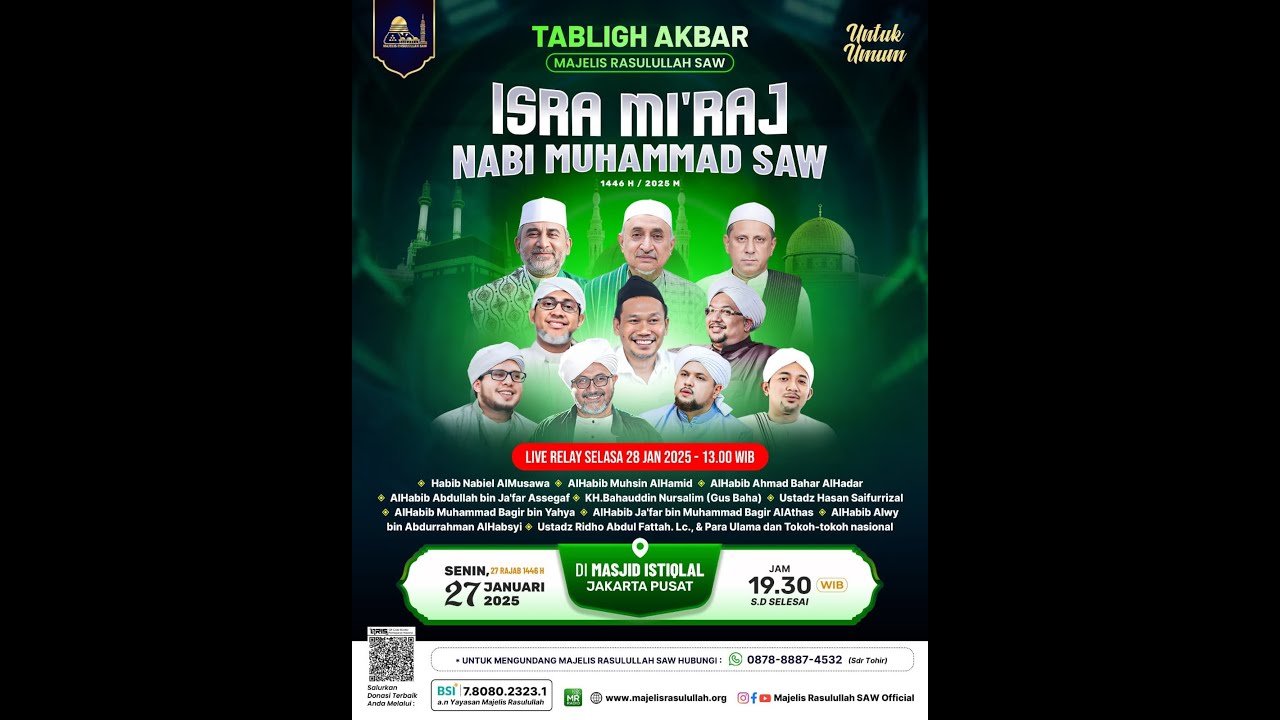 🔴 EVENT AKBAR ISRA MI`RAJ NABI MUHAMMAD SAW 1446 H | MAJELIS RASULULLAH SAW