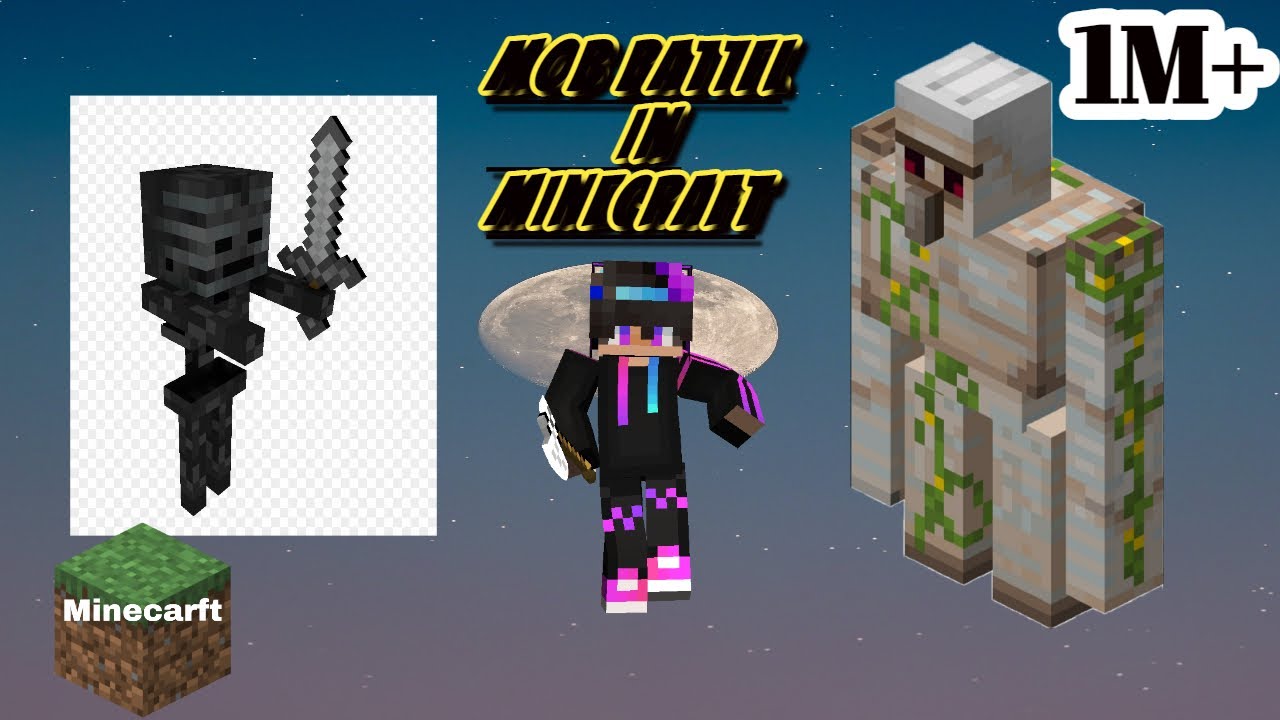 Iron Golem VS. WITHER SKELETON Minecraft Mob Battle Arena Battle