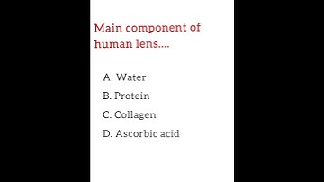 Main component of human lens....Ophthalmology and Optometry MCQ