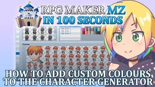 How to Add Custom Colours to the Character Generator // RPG Maker MZ In 100 Seconds