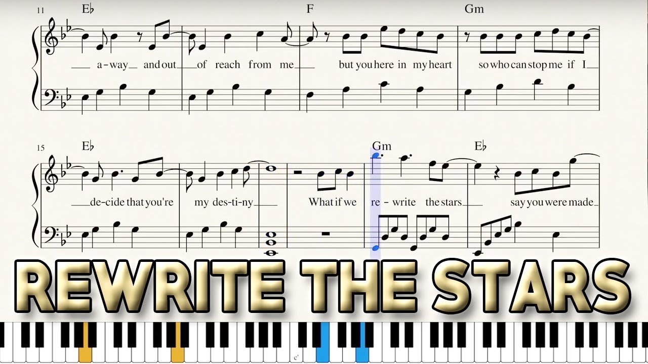 Reach for the Stars Easy Piano Sheet Music