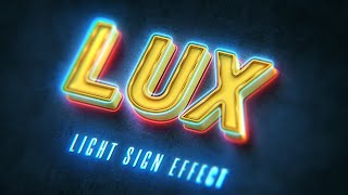 Light Sign Text Effect