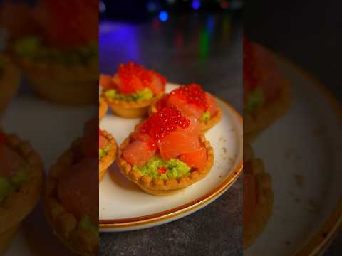 Тарталетки с лососем на новогодний стол #рецепты #рецепт #cooking #тарталетки