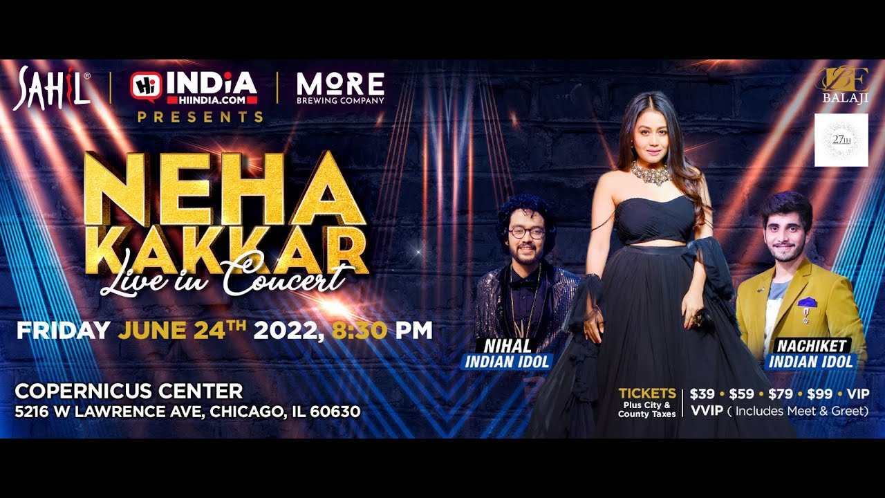 Neha Kakkar Live in Concert USA Chicago Bollywood Star Show Music Event