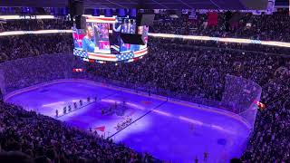 National Anthem at NHL Hockey Game , at Toronto Maple Leafs Stadion - Canada and USA