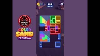 Color Sand: Fill The Blocks Level 136 Gameplay Solution
