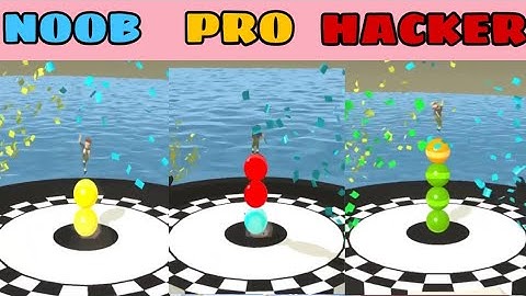 NOOB vs PRO vs HACKER in Stack Rider  All Levels Gameplay, NEW Games iOS, Android