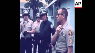 LIB 22-8-71 POLICE IN PRACTICAL TRAINING AGAINST RIOTS