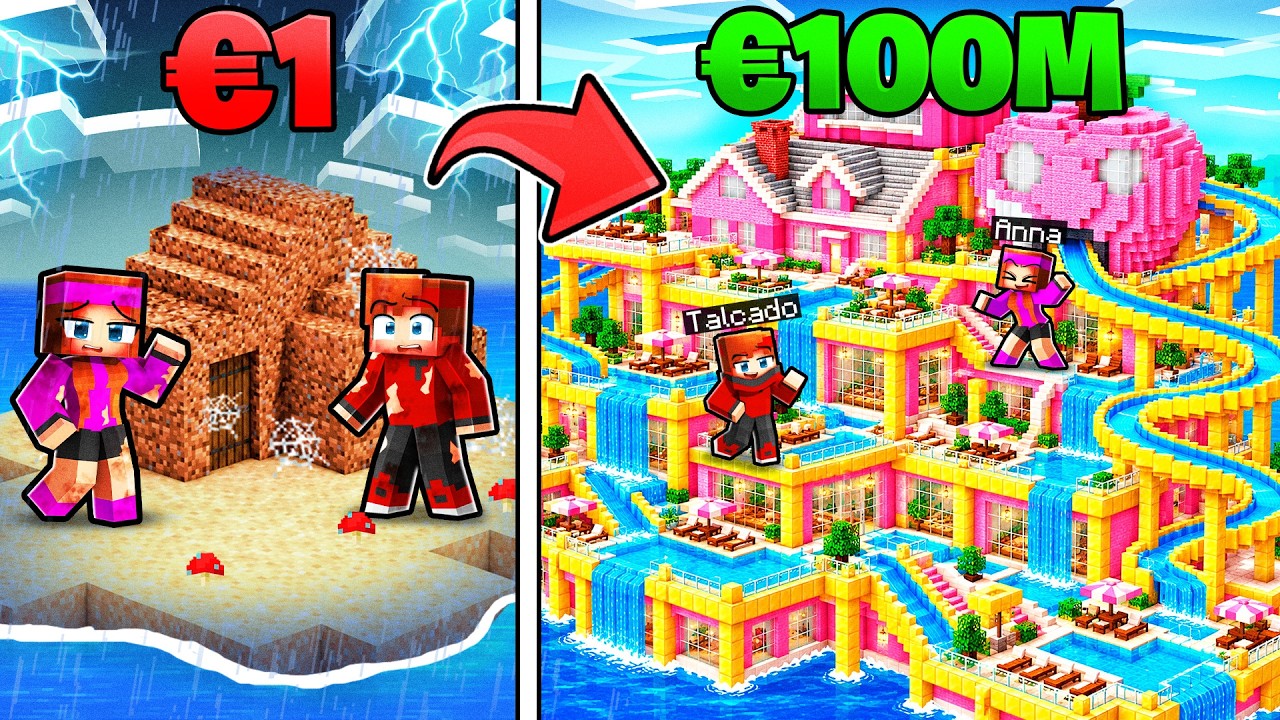 ÎLE SECRETE de PAUVRE vs ÎLE SECRETE de RICHE sur Minecraft !