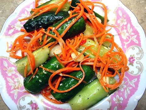 Огурцы по корейски на зиму