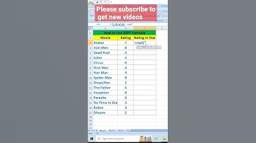 How to create Star rating in Excel #shorts #viral