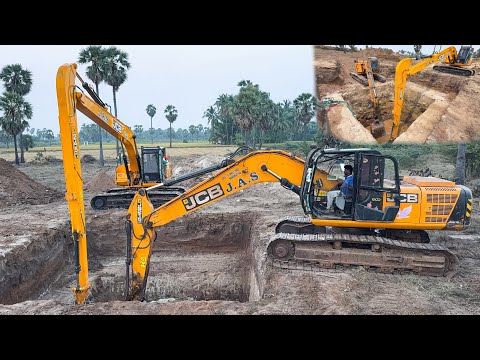 Unstoppable Water Flow JCB 245 LR and JCB 215 Excavator Finished 40ft New Well Digging | Jcb video