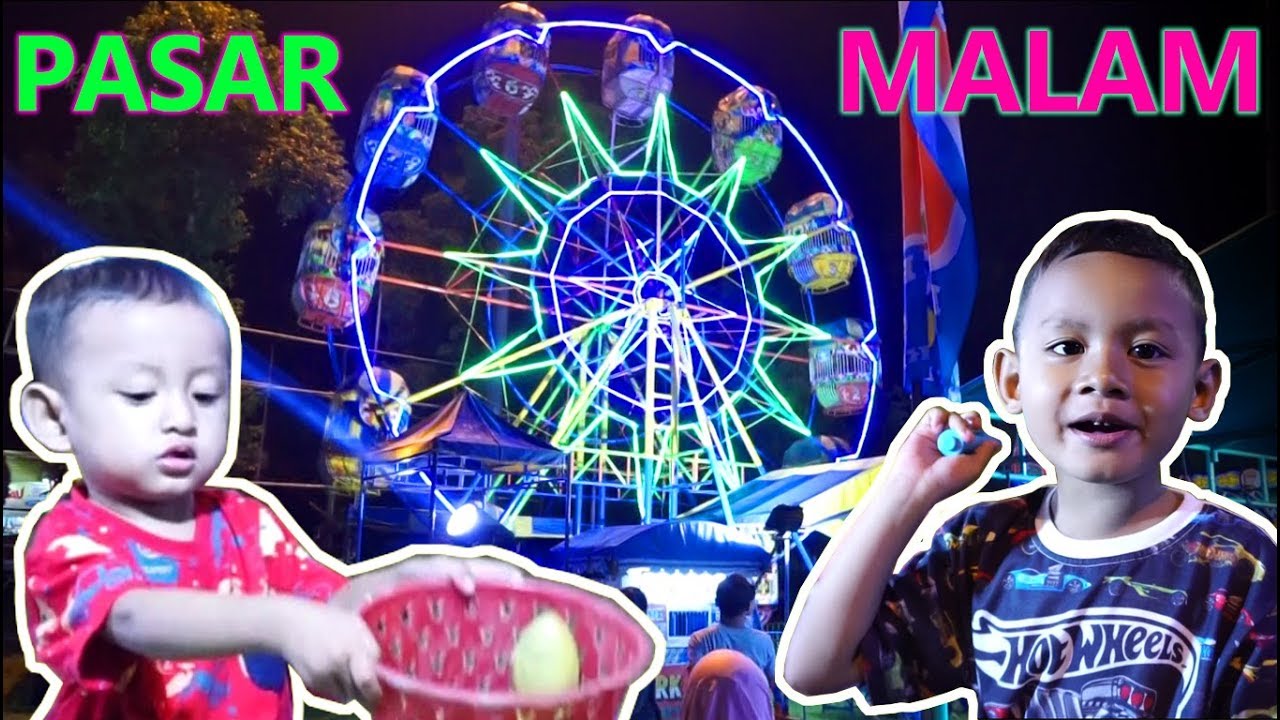 Asyiknya Naik Kincir Angin Bianglala di Pasar Malam | Fun by Bianglala Windmill at the Night Market