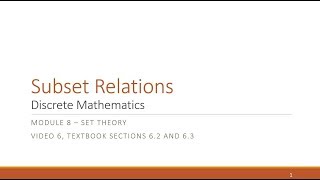 M8 V6 Subset Relations