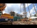 SAO PAULO SUBWAY - BROOKLIN STATION - TIMELAPSE SHOWING CONSTRUCTION OF STRUCTURAL DIAPHRAGM WALL