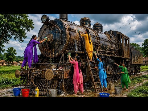 🚂 5 Village Girls Found a 100-Year-Old Giant Steam Train Engine