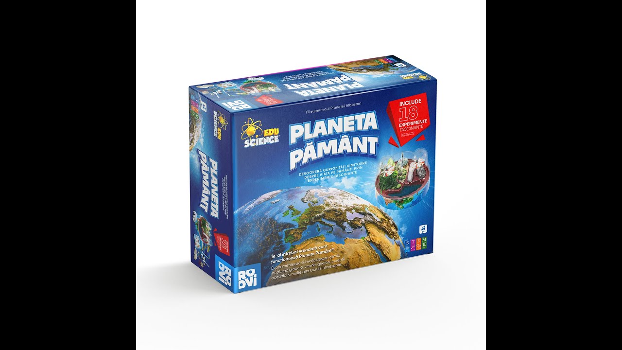 Joc Planeta Pământ - Joc educativ, 18 experimente uimitoare - D-Toys