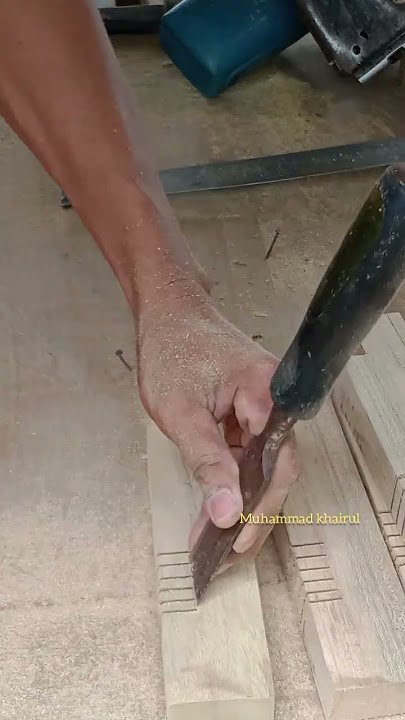 membuat coakan pada media Kayu persegi #woodworking #woodidea