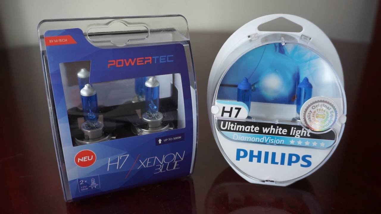 M-Tech Powertec XenonBlue 5000k vs Philips DiamondVision 5000k