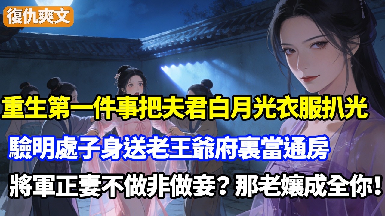 重生第一件事我把夫君白月光衣服扒光，驗明處子身送老王爺府裏當通房，將軍正妻不做非做妾，那老孃成全你！