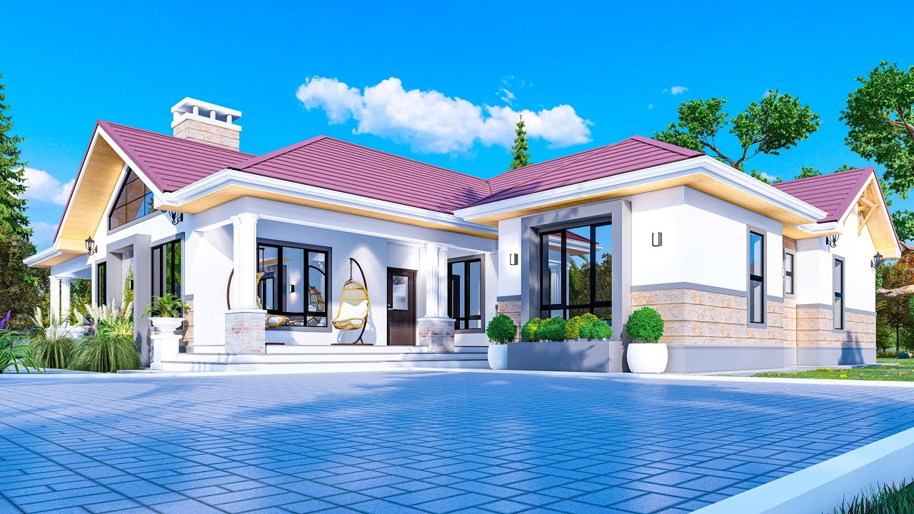 Dream 4-Bedroom Bungalow house plan | Garage, Fireplace & Perfect ...