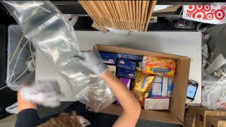 POV of a Target Employee | HUGE Grocery Order | TikTok Compilation | Packing boxes and orders