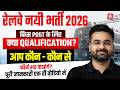 Railway New Vacancy 2026 | RRB Post Wise Vacancy & Eligibility Criteria | Group D, NTPC & PRF Job