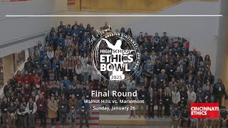 3rd Annual Greater Cincinnati Regional High School Ethics Bowl Final