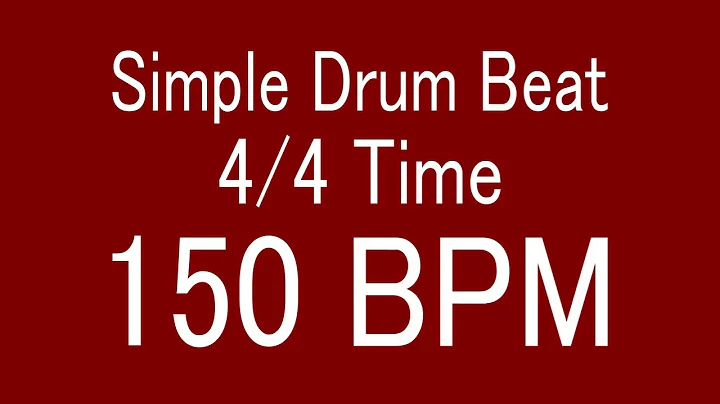 150 BPM 4/4 TIME SIMPLE STRAIGHT DRUM BEAT FOR TRAINING MUSICAL INSTRUMENT / 楽器練習用ドラム