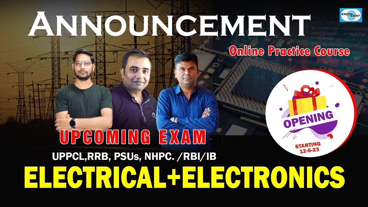 Announcement Electrical & Electronics II Online Practice Course II Live ...