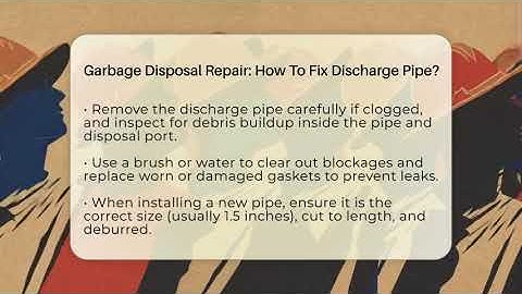 Garbage Disposal Repair: How To Fix Discharge Pipe? - Plumbing DIY Daily