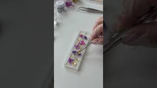 DIY 3D Epoxy Bookmark with Dried Flowers | satisfying resin art
