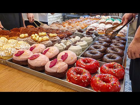 매일 20종류가 넘는 도넛 만드는 곳, 용인 도넛 핫플레이스 / Making 23 kinds of donuts every day - Korean street food