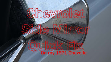 Easy How to fix loose floppy side door mirror 1971 Chevelle, Camaro, Nova, Impala, El Camino