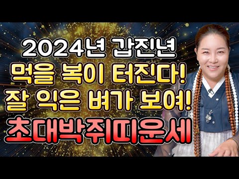 🌟 2024년 갑진년 대박나는 쥐띠운세🌟로또보다 더 좋은 기운이 가득하다! 초대박나는 쥐띠 갑진년운세 / 이것만 조심하세요 48년생 60년생 72년생 84년생 96년생 쥐띠 운세