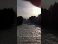 Skiing backwards