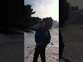 Skiing backwards