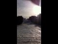 Skiing backwards
