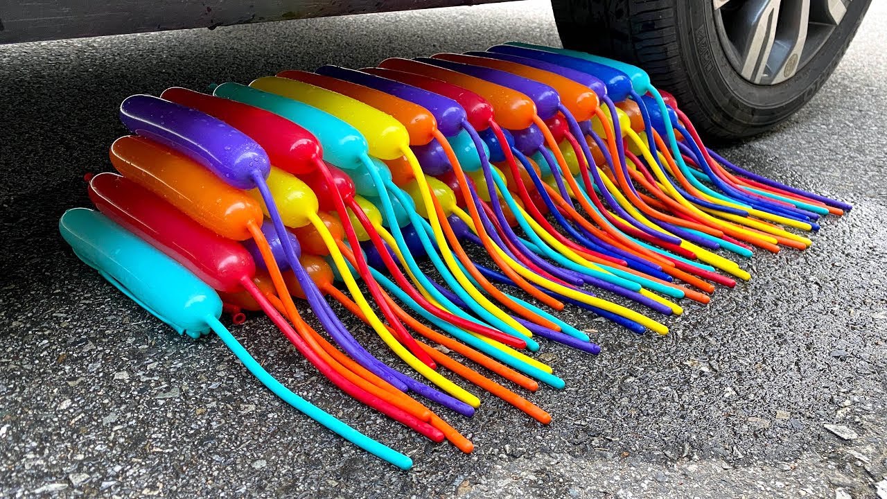 Experiment Car vs Water Balloons, Coca Cola, Pepsi | Crushing Crunchy & Soft Things by Car