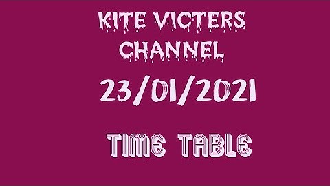 VICTERS CHANNEL FIRST BELL TIME TABLE
