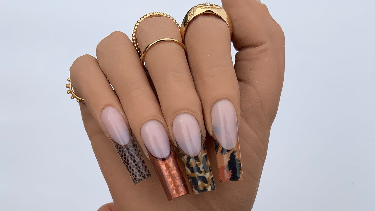 TRANSFER FOIL FRENCH TIPS | @LORENAAGUIRRE_
