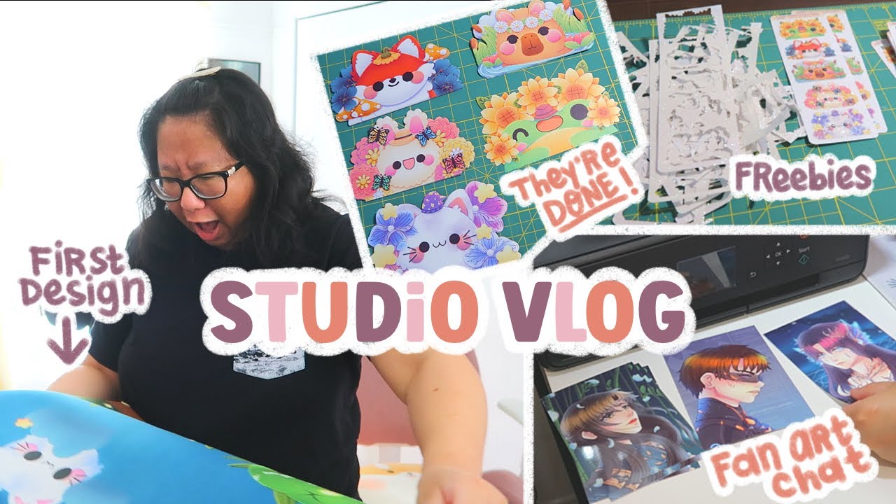 The Deskmats Arrived, Making More Peeker Stickers And Freebies, Fan Art Talk, And Starting Con Prep