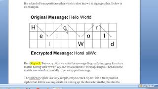Ex No 5 Implementation of Rail fence cipher in C